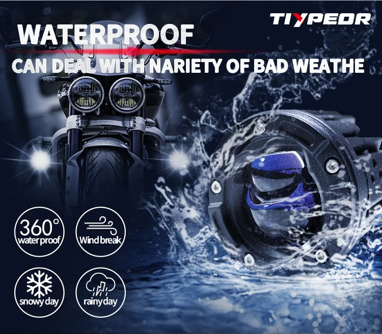 product tiypeor 25 bi led lens fog lights auxiliary spotlight work lamp driving lightfor motorcycle 4x4 off road  truck suv atv-4