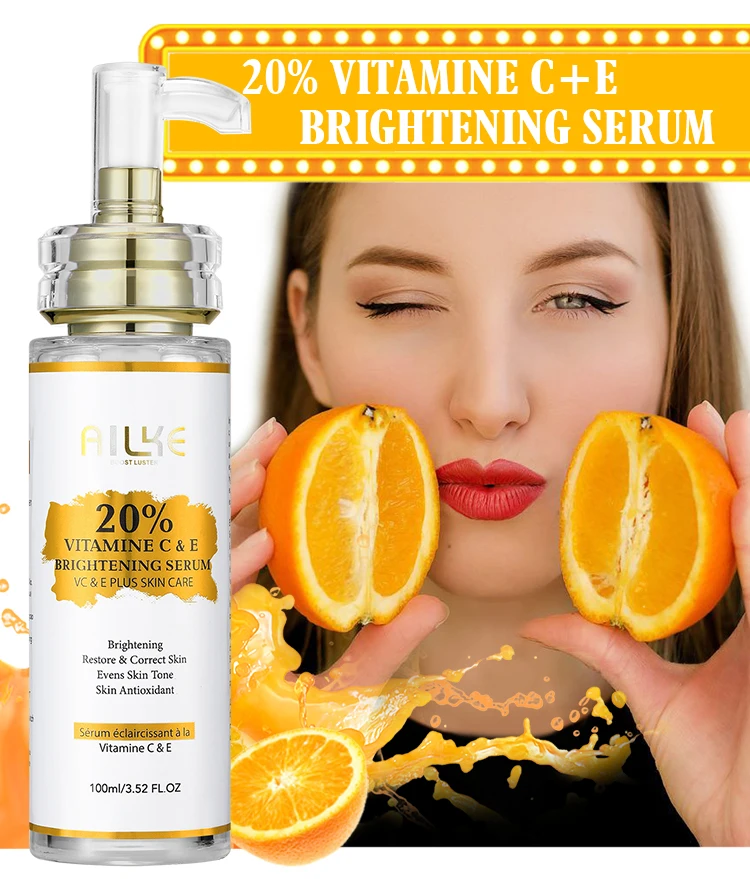 Ailke Private Label Vitamin C&e Face Serum Smoothing Regenerating