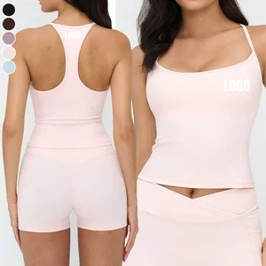 High Quality Women's Quick Drying Breathable Sports Fitness Vest Solid Color Lightweight Beautiful Back Skinny Yoga Tank Top