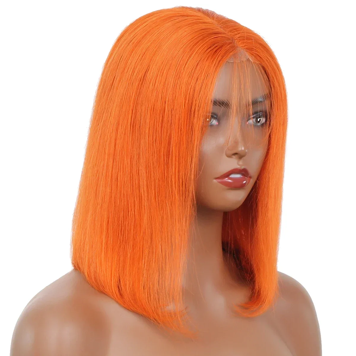 Peluca bob de pelo humano borgoña lace front sin pegamento_voghion.com