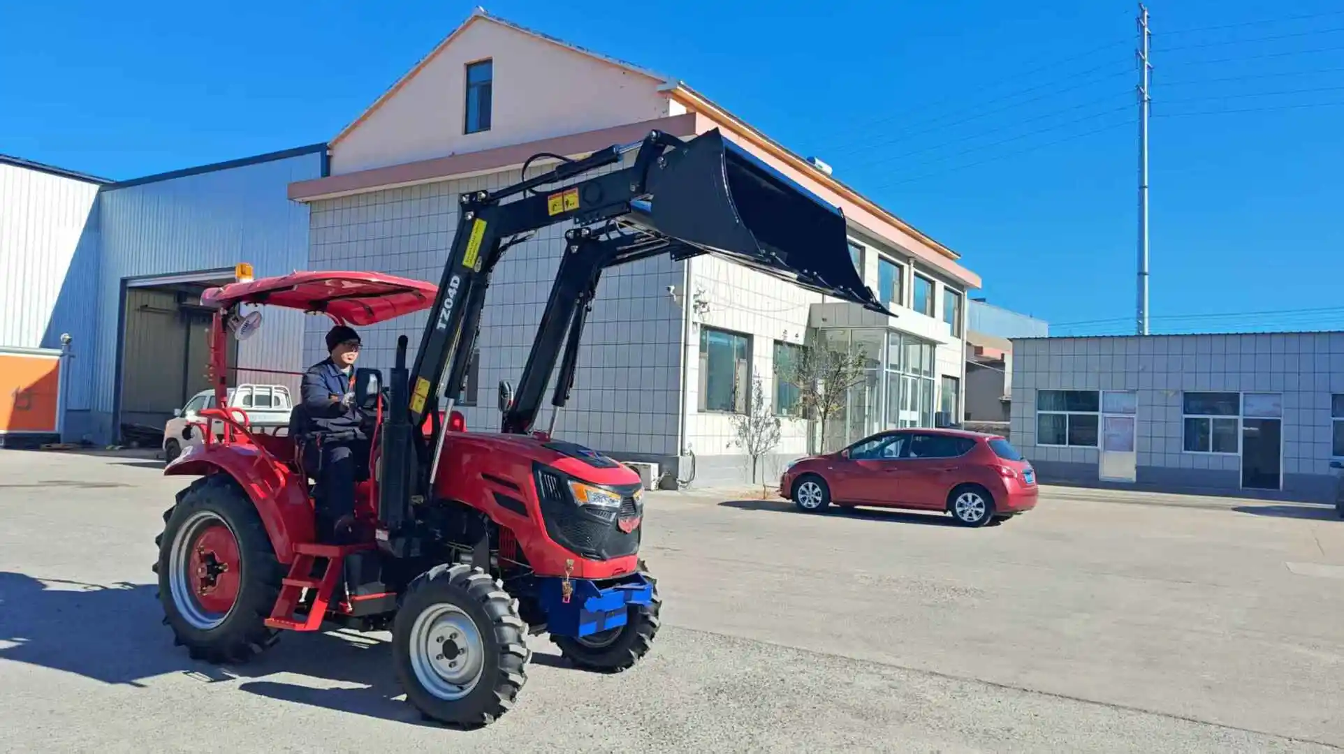 CE COC Multi-Purpose 4WD Farm Tractors Sunroof 40HP 50HP 60HP 70HP 80HP Compact Tractor with Front Loader for Europe All Terrain