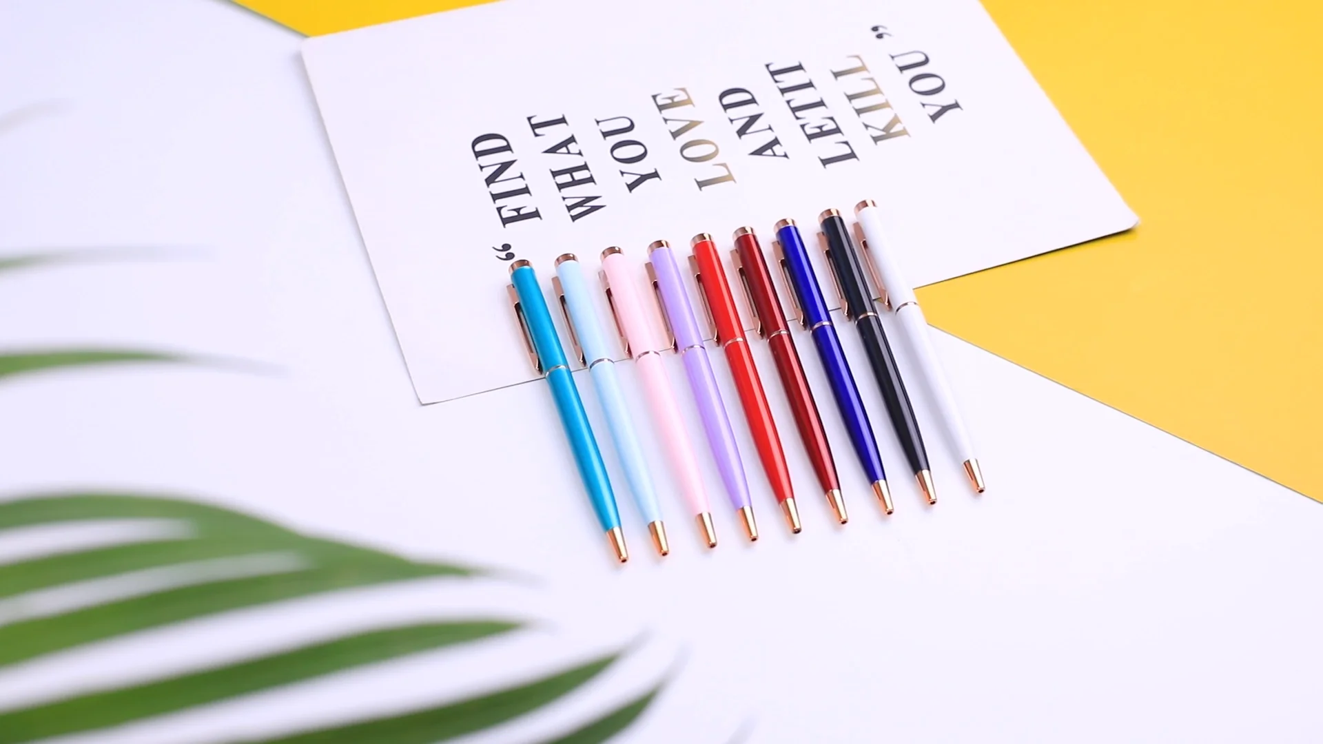 Jh Stock Promotional Gift Customized Logo Pen Rose Gold Hardware ...