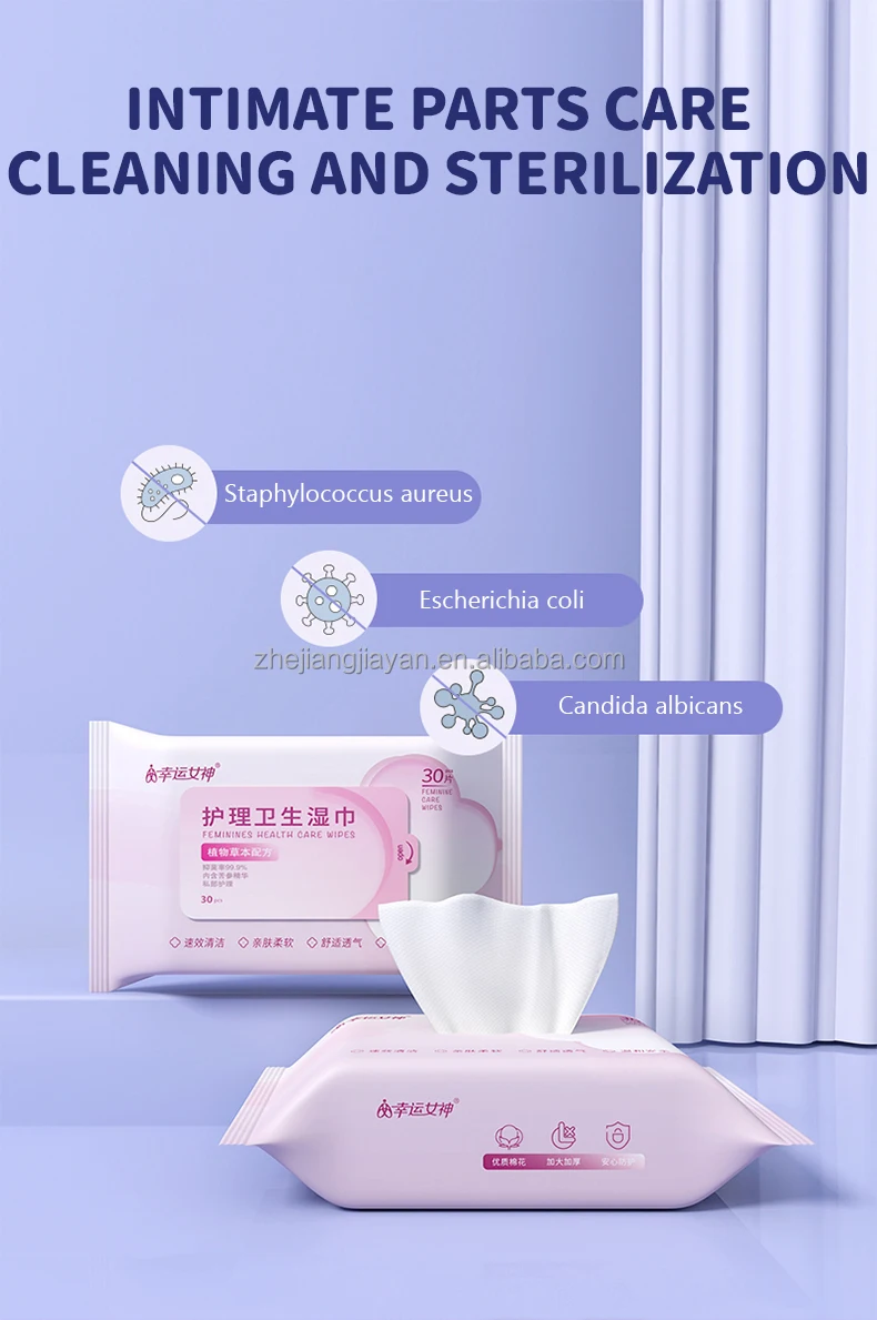Oem Odm Acceptable Private Parts Care Wet Wipes Antibacterial Wet Wipes