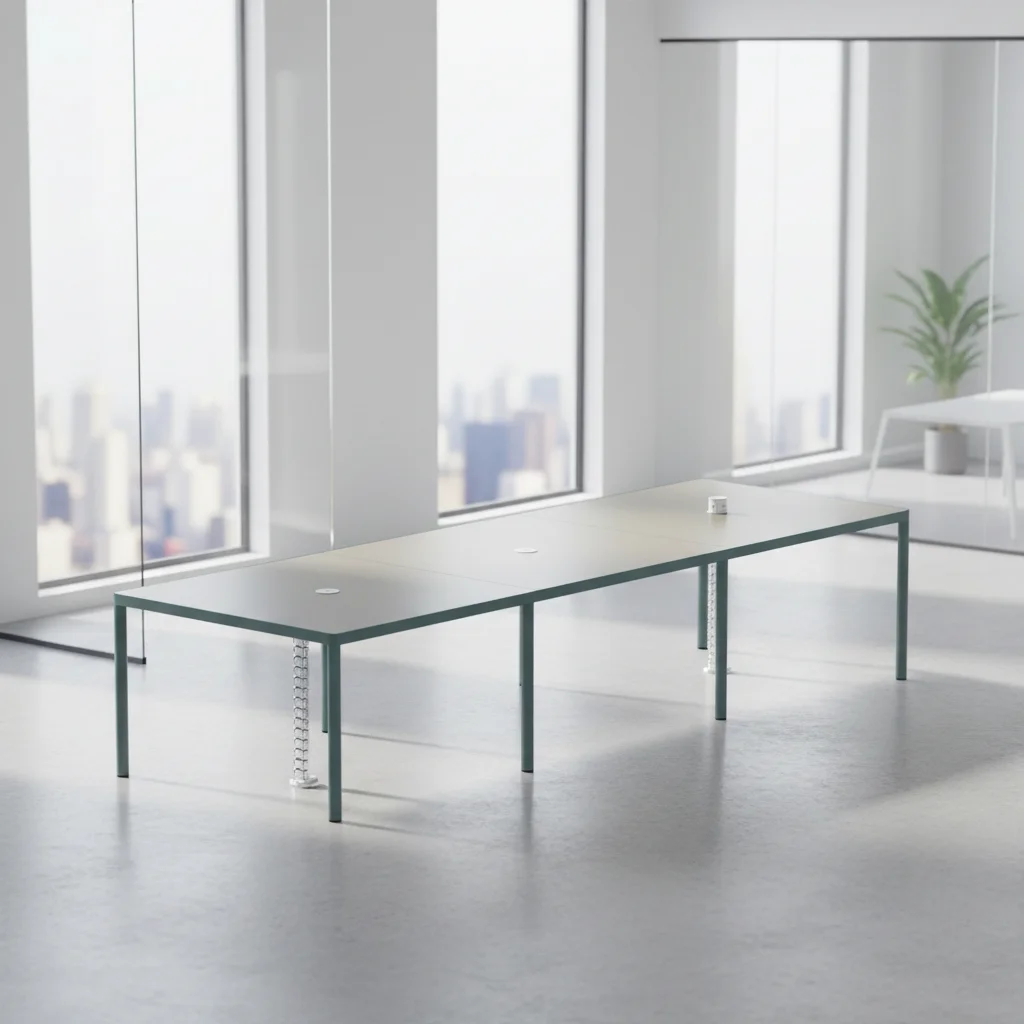 Large Capacity Durable Boardroom Table Wood Construction Premium Conference Desk Business Settings Modern Office Meeting Desks 3