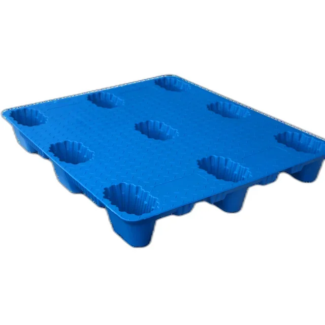 NEXARA  Heavy Duty Cheap Price 1210 1200*1000*150mm Blow Molding Nine Runner Euro Plastic Pallet for Pallet Rack