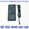 240W Sharp Corner Black 20V 12A 6.0*3.7mm