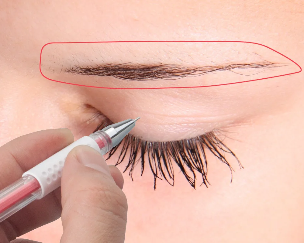 Oem Permanent Makeup Position Mapping Skin Marker Pen For Microblading Eyebrow Lip Skin Artists