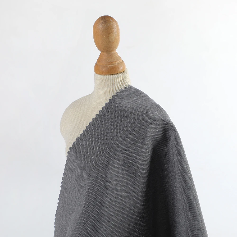 Linen Tencel Fabric High Quality New Fashion Breathable and Healthy Soft Woven Women and Men Clothing Fabric for Clothes