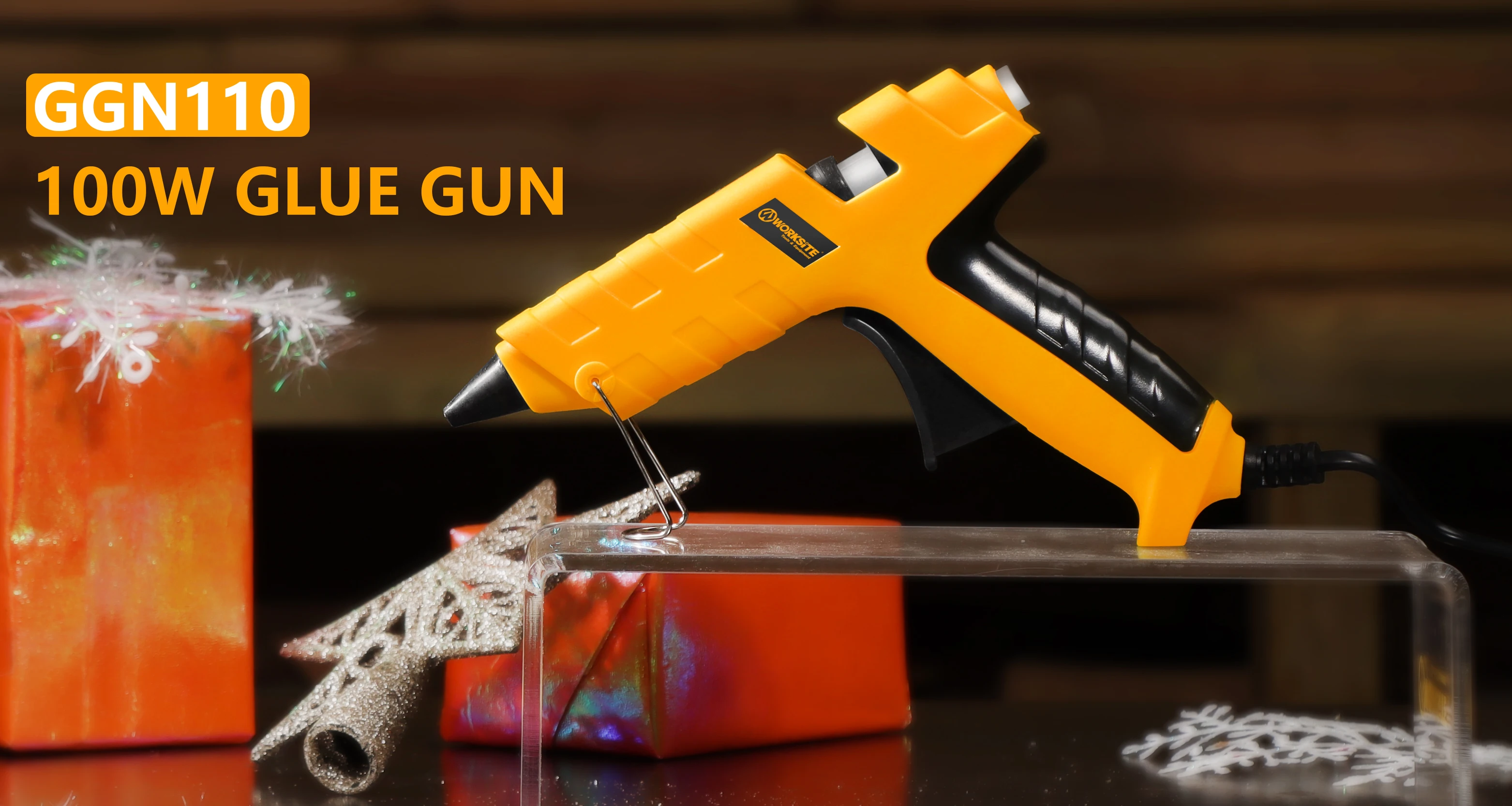 WORKSITE Hot Melt Glue Gun DIY Art Tools Glue Gun Machine 100W Electirc  Mini Hot Glue Gun,Cordless Power Tools