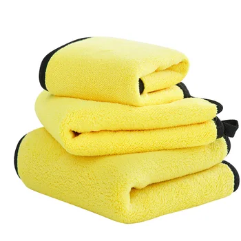 Quick-Dry Double-Sided Car Cleaning Towel, Thick Absorbent Coral Fleece Car Wash Towel