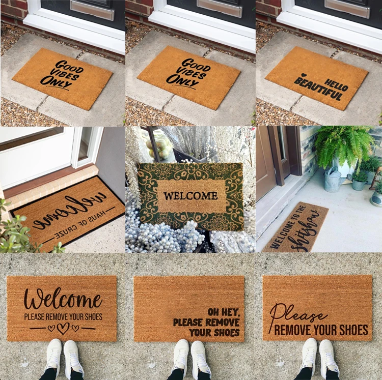 High Quality Handmade Coconut Palm Door Mat Ecofriendly Natural Floor