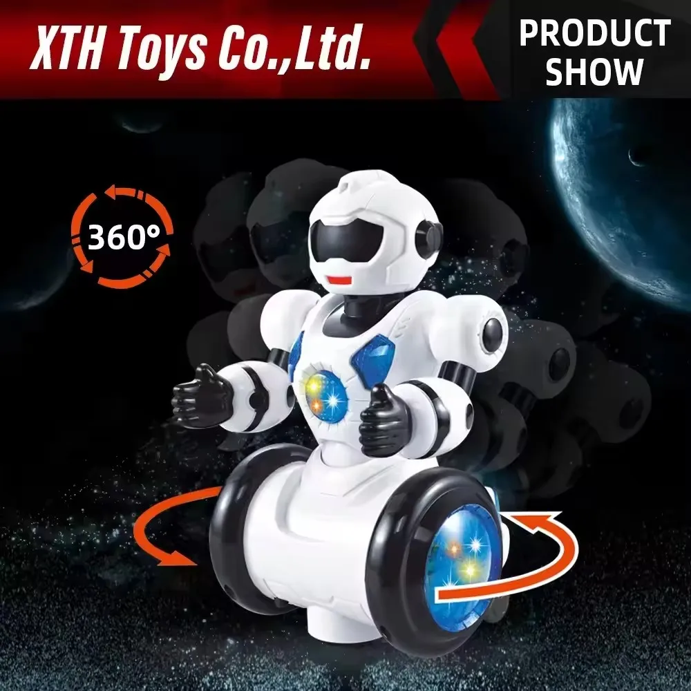 Hot Selling 360 Degree Rotation Intelligent Robot With Light and Music Education Robot for Kids Early Education