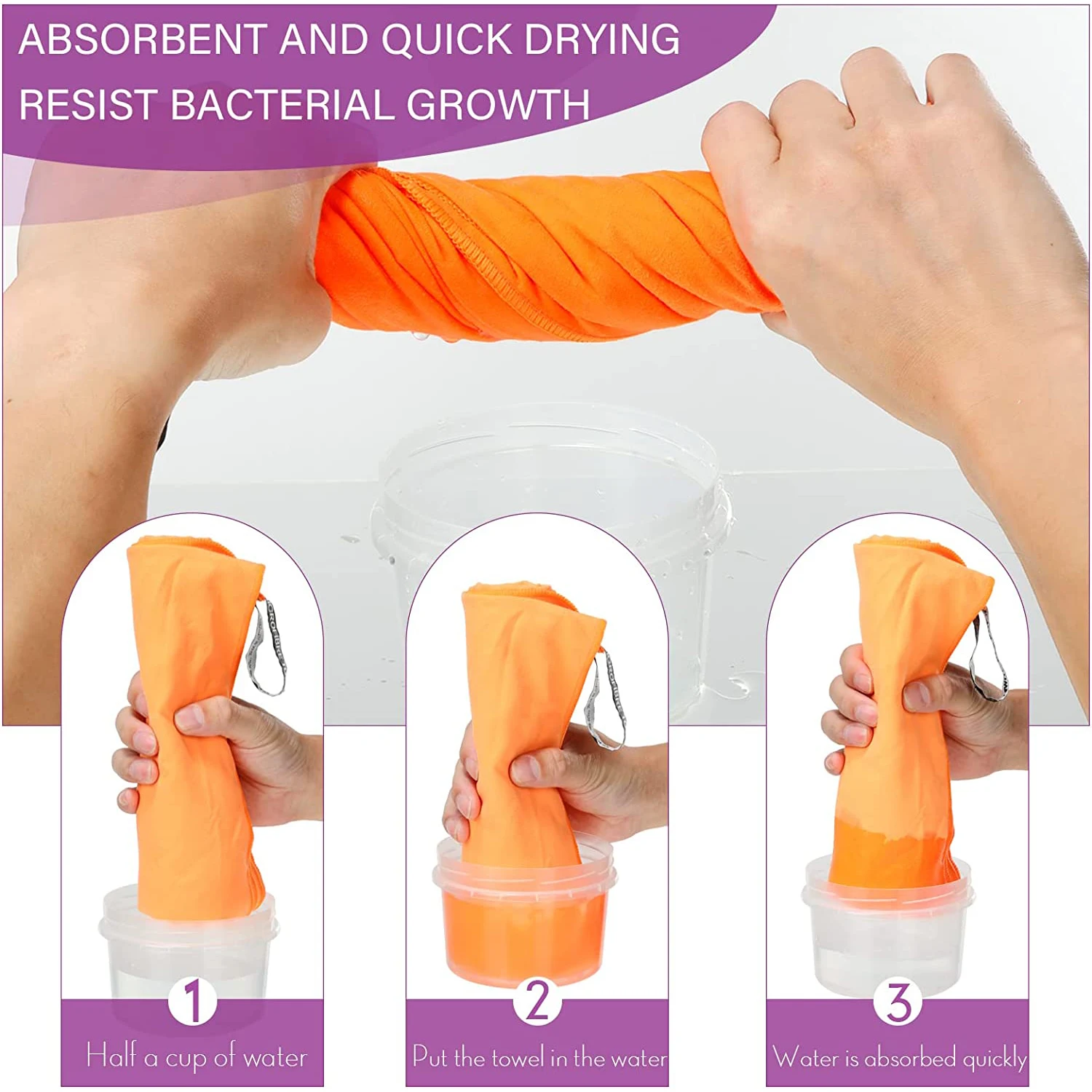 Super Absorbent Fast Drying Ultra Soft Swimming Hiking Microfiber