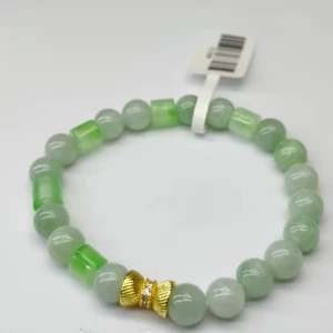 Natural Stone Bead Bracelet - Elegant Elastic Rope Luxury Women's Jewelry Handmade Elastic Gemstone Bracelet