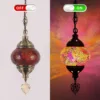 Lampe suspendue à motif craquelé coloré
