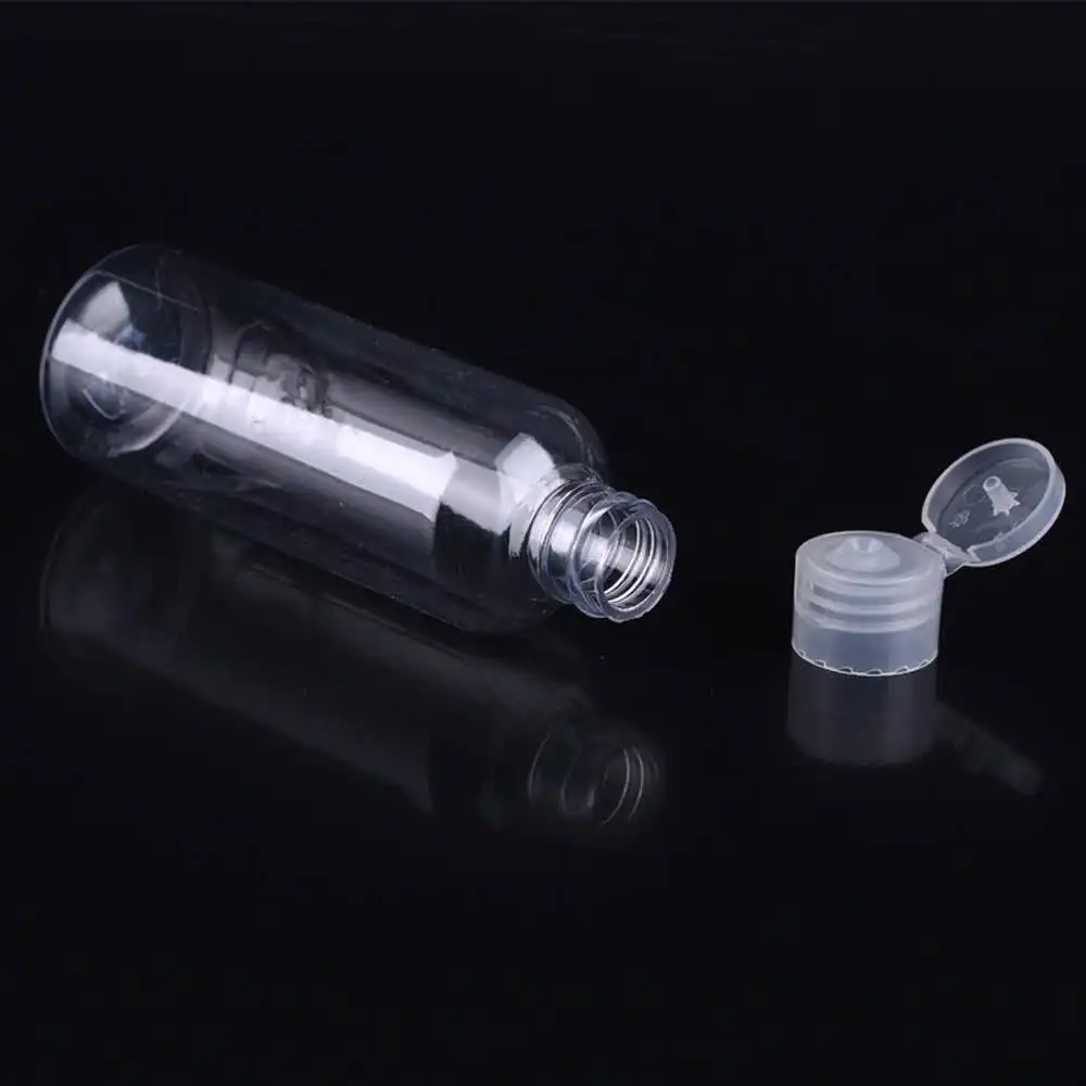100ml 120ml 150ml 250ml 500ml 1L 1 Litre Transparent clear White PET Flip Top Cap Plastic Bottles with Flip Top Cap