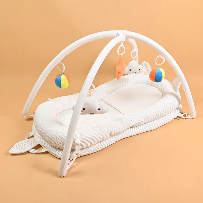 Baby Lounger Removable Slipcover Infant Nest Sleeper with mosquito net and toy rack Breathable Portable Adjustable factory