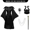 Robe + chapeau + collier + canne + broche