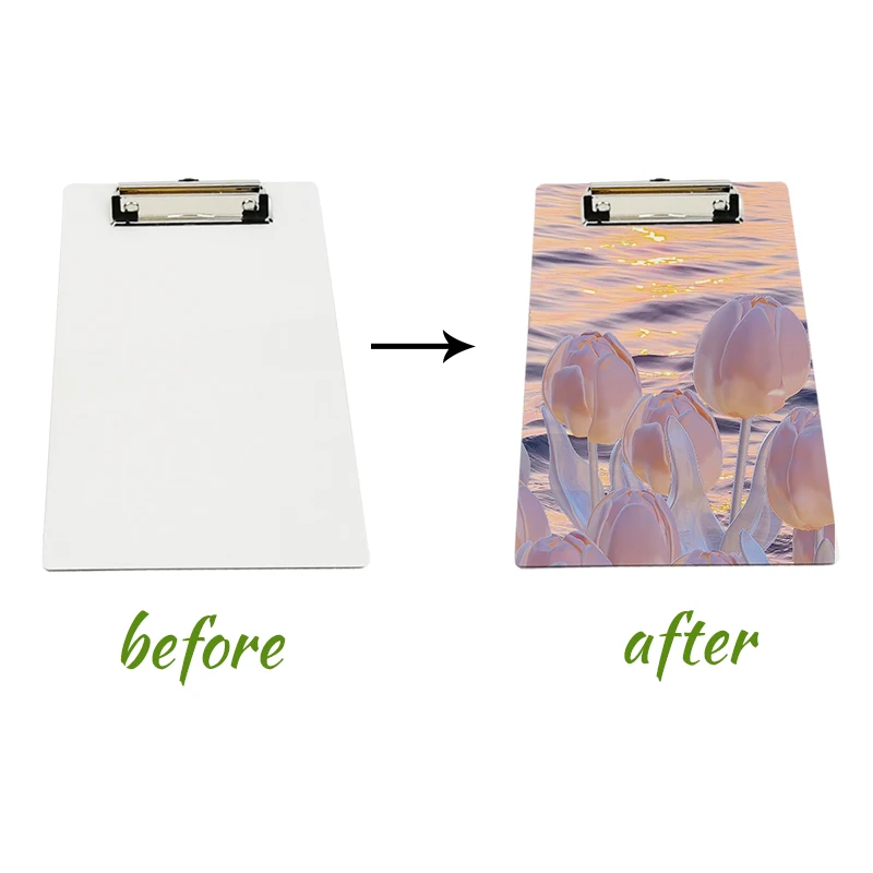 White Mdf Hard Board Sublimation Blank Clipboard Clip Board Sublimation