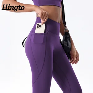 OEM Yoga Womens Leggings with Pockets Ladies Gym High Wasted Legging for Women High Waist Compression Fitness Sport Leggings