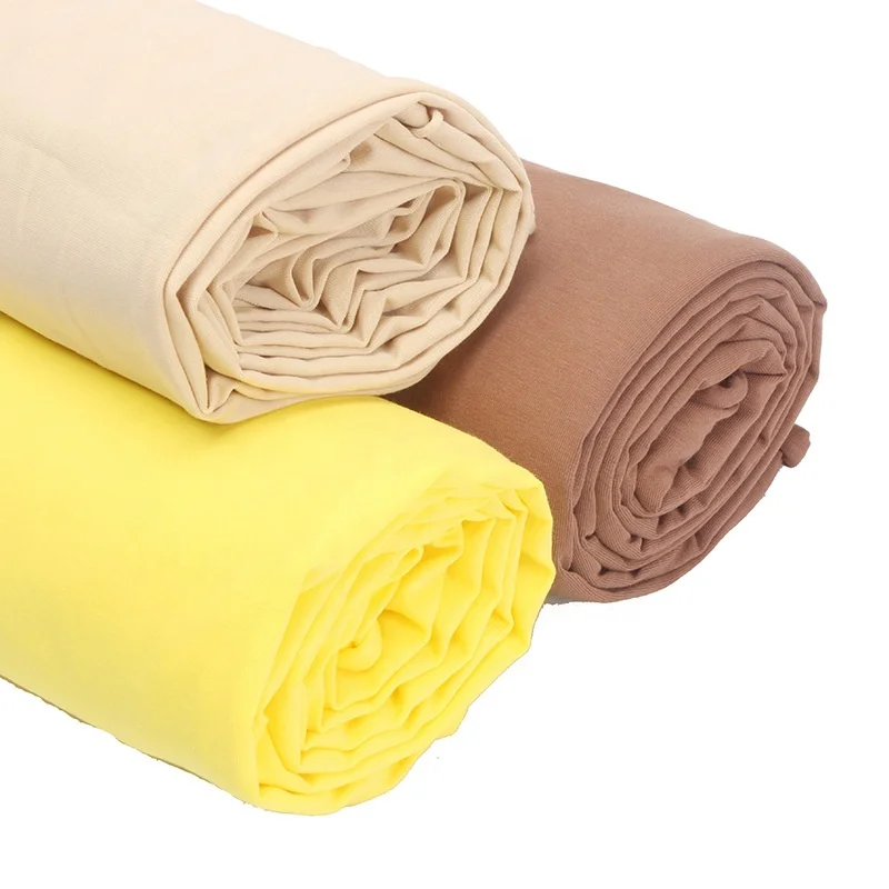 50s 95% cotton 5% spandex stretch single jersey cotton lycra fabric wholesale