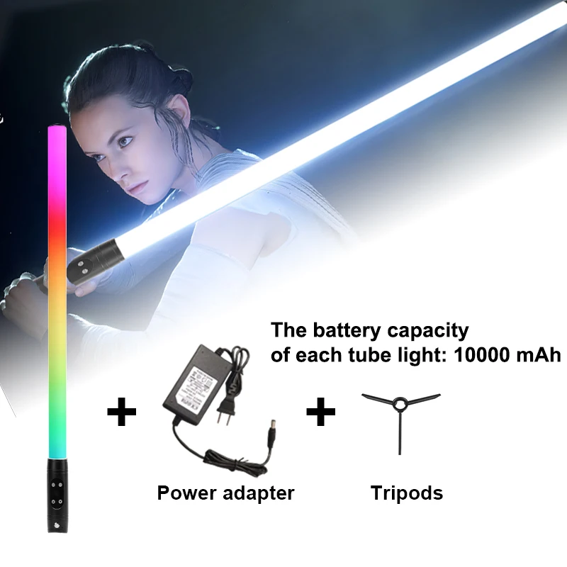 Igracelite 1Pcs IP65 1.2M LED Tube Dj Uplights Battery Wireless Dmx 360 Degree LED Pixel Tube Light