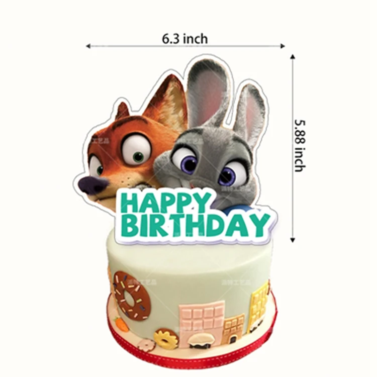 Zootopia Cupcake Toppers Zootopia Birthday Party Decorations 