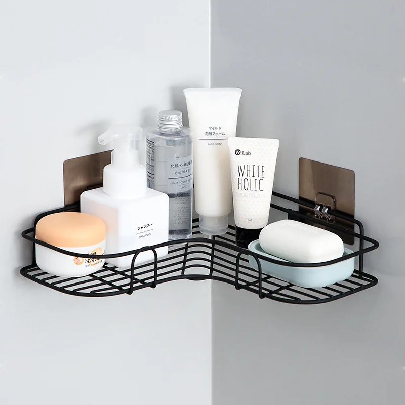 Fadilo Acrylic Corner Shower Caddy Shelf, Adhesive Wall Mounted