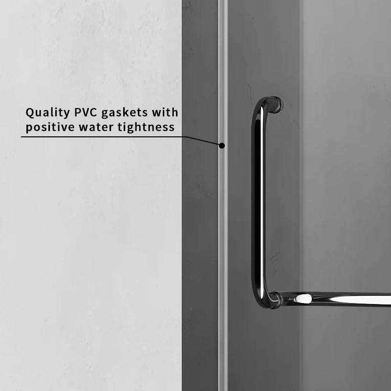 Small Size Frame Direct Hinged Single Door Shower Cubicle Bathroom Tempered Clear Glass Screen Shower Cabin Enclosure