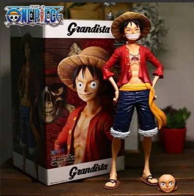 Одна штука Luffy Smiley Monkey D большая сборка может изменить лицо фигурки модель