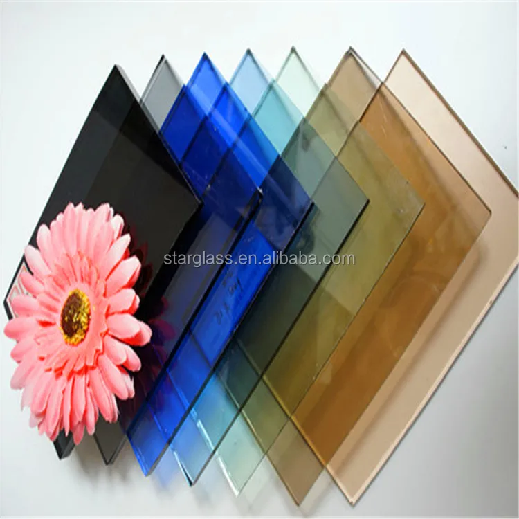 3mm 4mm 5mm 5.5mm 6mm 8mm 10mm Heat Reflective Dark Bronze Blue Green Black Color Tinted Float Glass