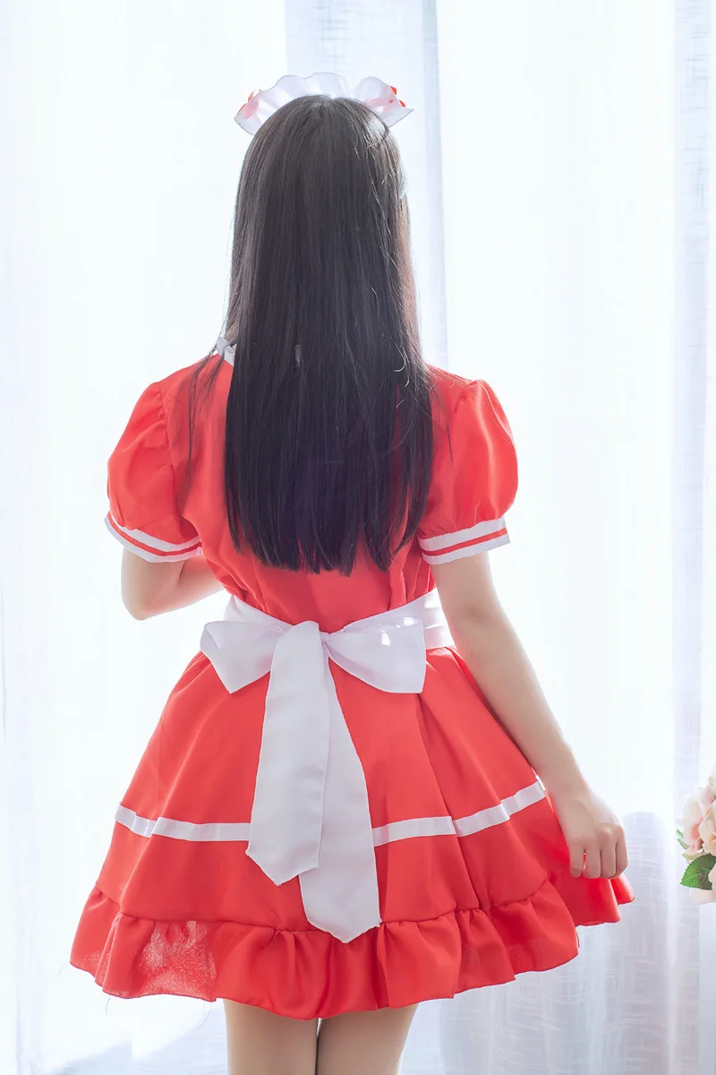 Kawaii red popular maid cosplay NWOT