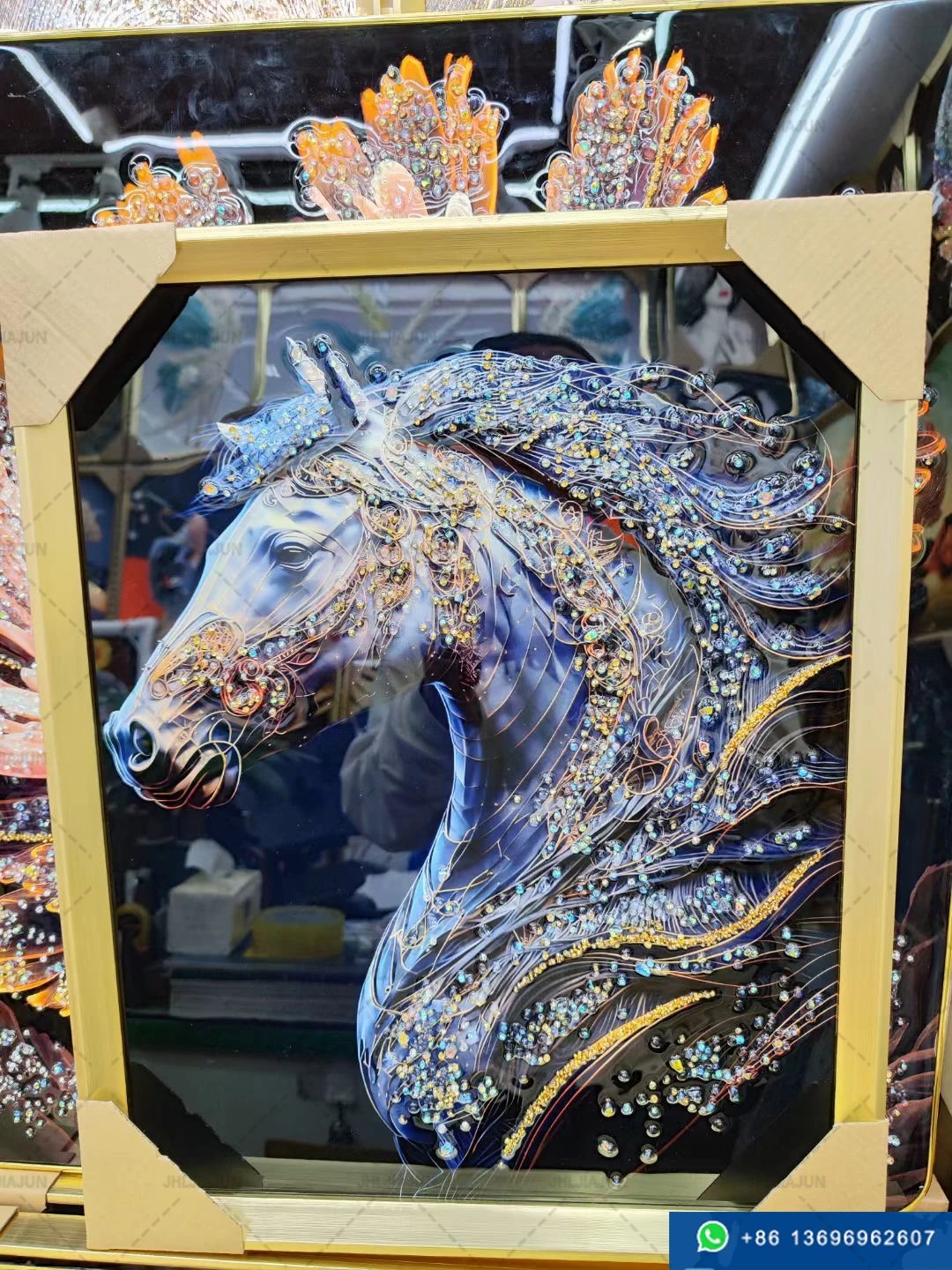 アフリカアート　ライオン【画家 サイン入り】(3) アフリカのライオンのキャンバス絵画壁アート野生動物のポスター