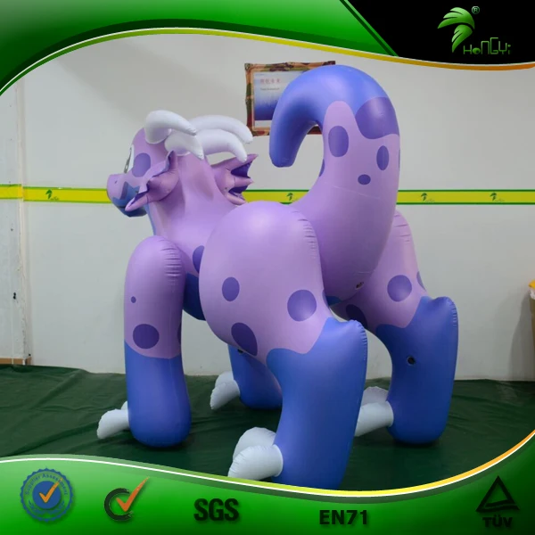 Fabulous Inflatable purple dragon toy