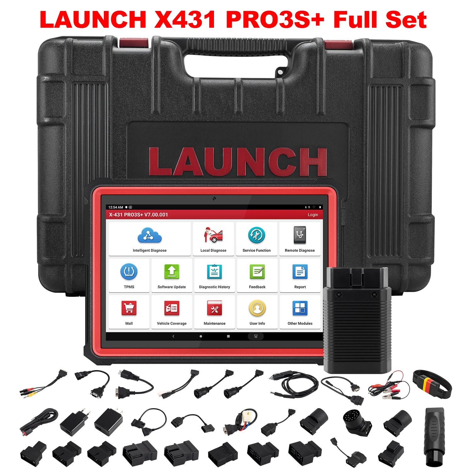 LAUNCH X431 PRO3S+ V5.0 Car OBD2 Diagnostic Tools Automotive OBD Code Reader Scanner Active Test ECU Coding pk X431 V PRO