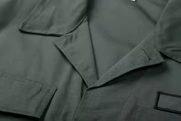 Customized Logo BDU Combat Suit Solid Deep Green Tactical Uniform