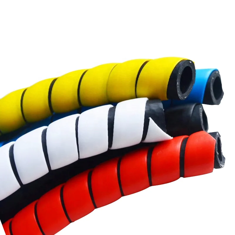 Heavy duty spiral wrap flexible plastic hydraulic hose protector