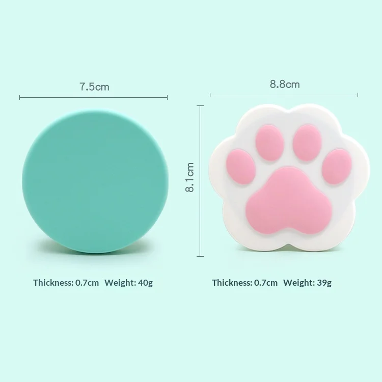 Silicone Silver Mirror Creative Cartoon Handheld Portable Anti-drop Touch-up Mirror Business Gift Customization preview 5