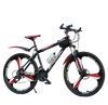 black and red integrated wheel-21-speed suspension fork