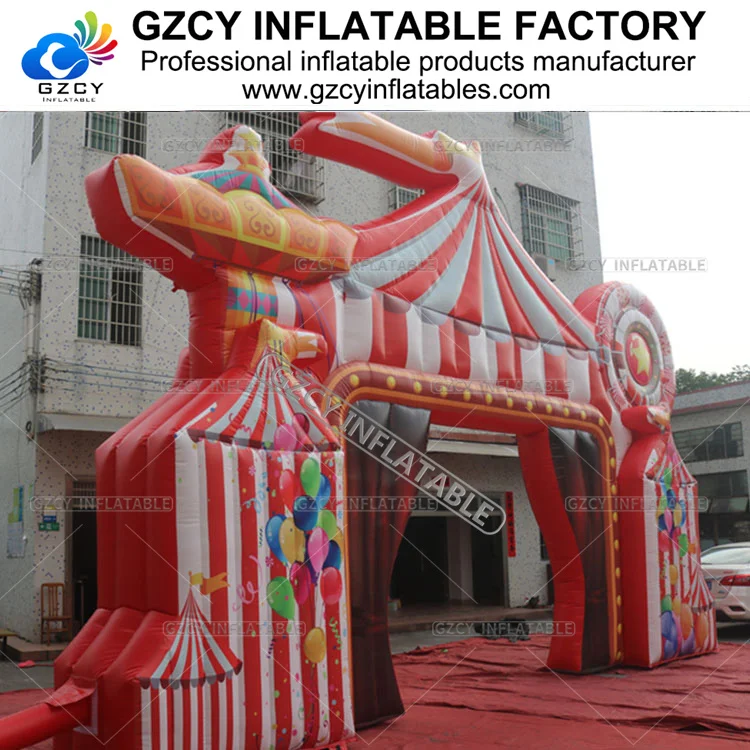 Custom Inflatable Circus Arch Carnival Entrance Events Blow up Archway ...