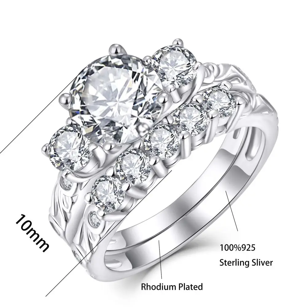 White Gold Ring Set Of Matching Rings Jewelry Wedding White Gold