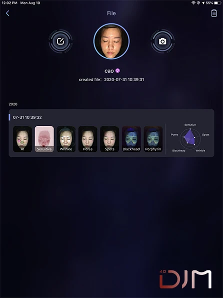 マジックミラーマックスフェイシャルスキャン分析機 Portable Facial Skin Analyzer & Scanner Machine for Face