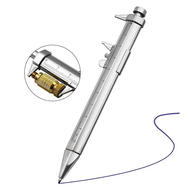 Wholesale Multi-functional Tool Pen Customized Promotional Vernier Caliper Ruler 3 in 1 Ball Pen for Engineer Use