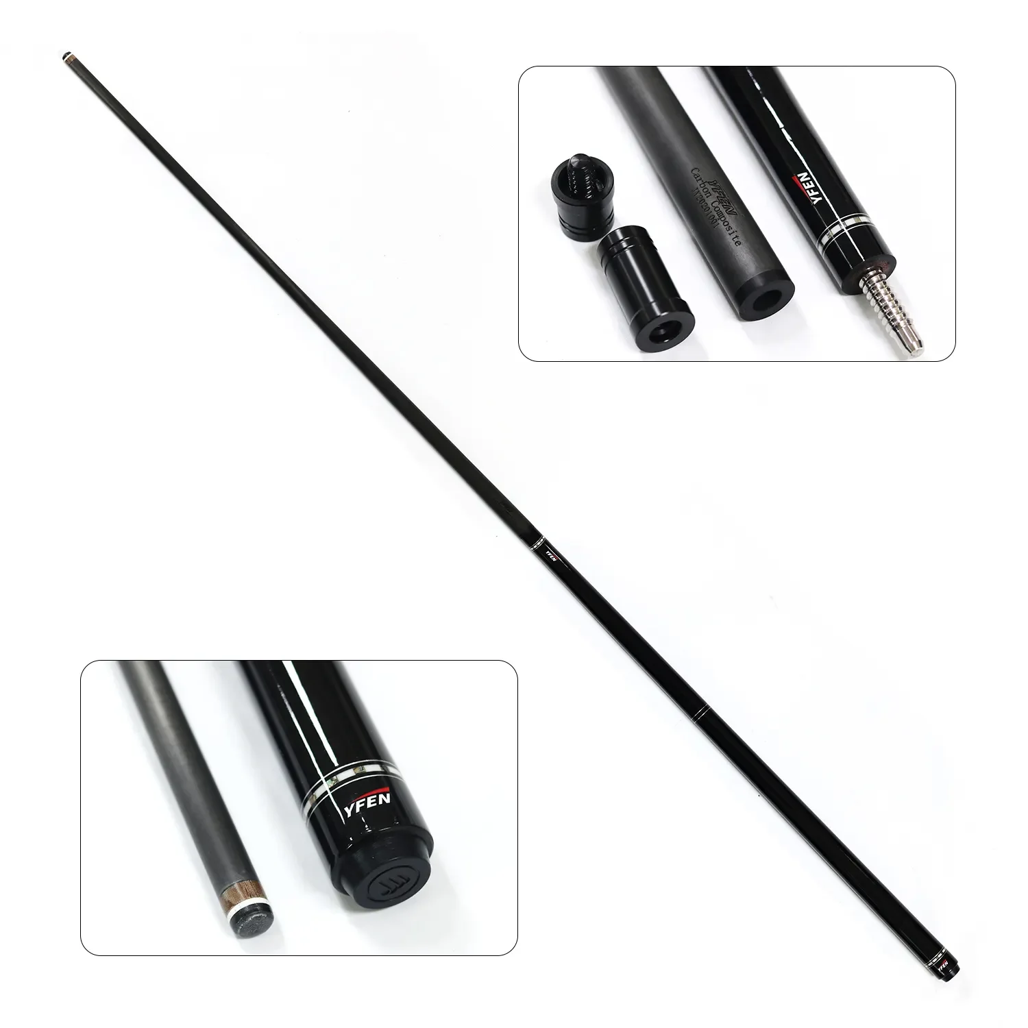 High-tech Yfen Carbon Fiber Pool Cue - 12.5mm Billiard Stick