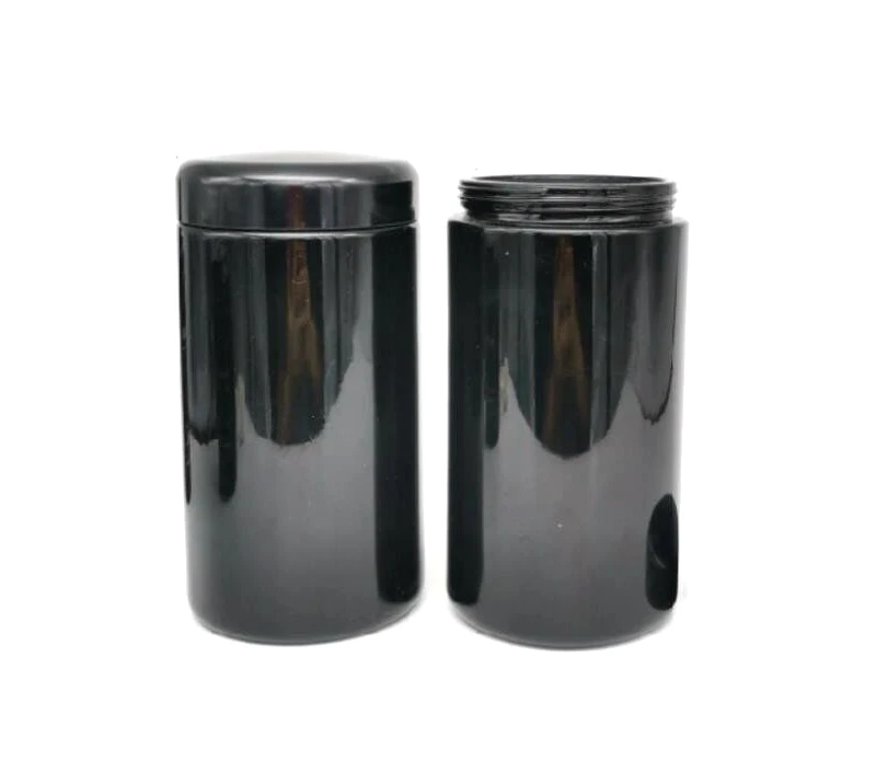 Wholesale empty  dark violet glass jar 100ml Violet glass jar with screw top cap