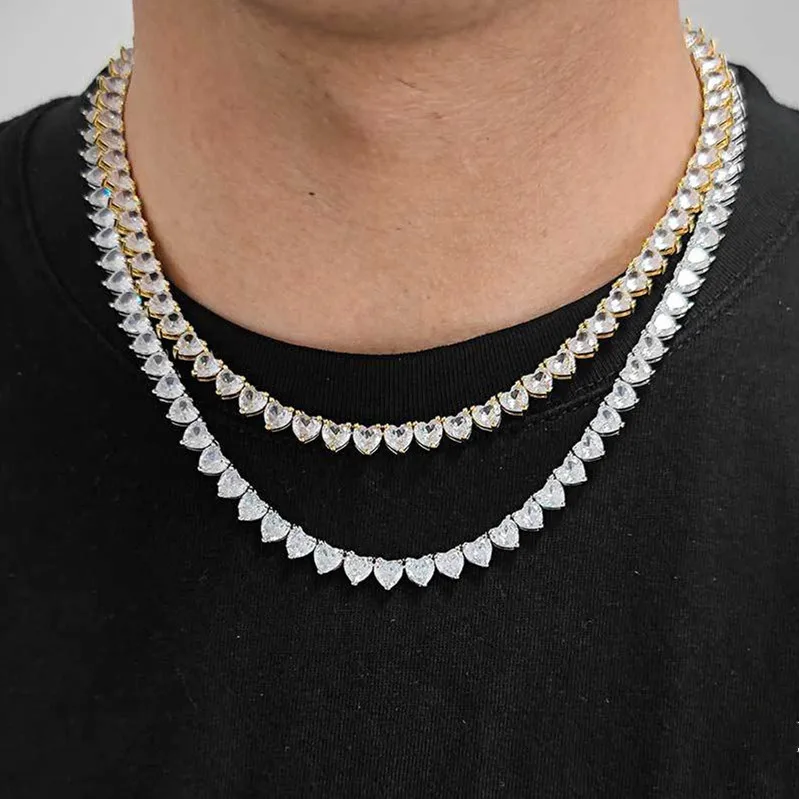 316L Stainless Steel Iced Out Jewelry 18K Gold Plated