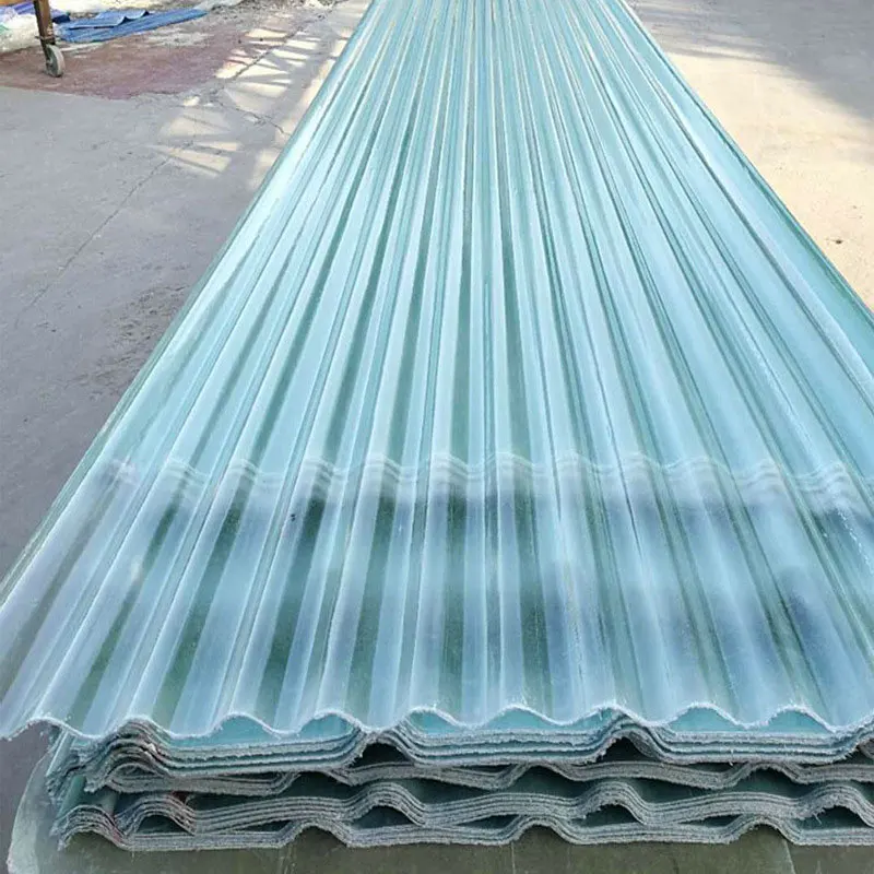 Unsaturated Polyester Resin Fireproof Transparent Frp Fibreglass Roofing Sheets for Sunlight Daylighting Board