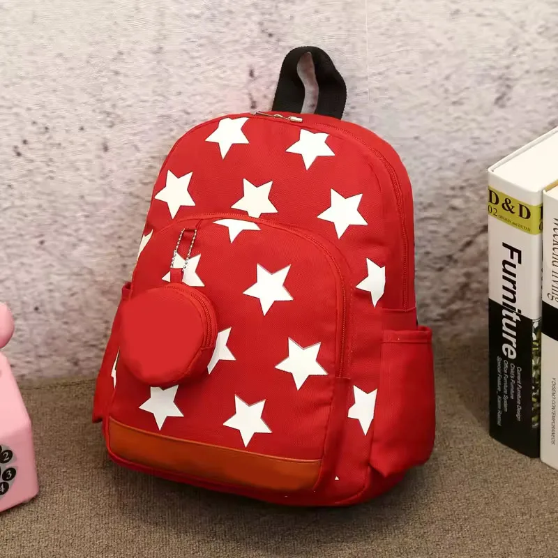 INEO Pentagram Creative Children's School Bag Cartoon Kindergarten Backpack  for Kids with Purse