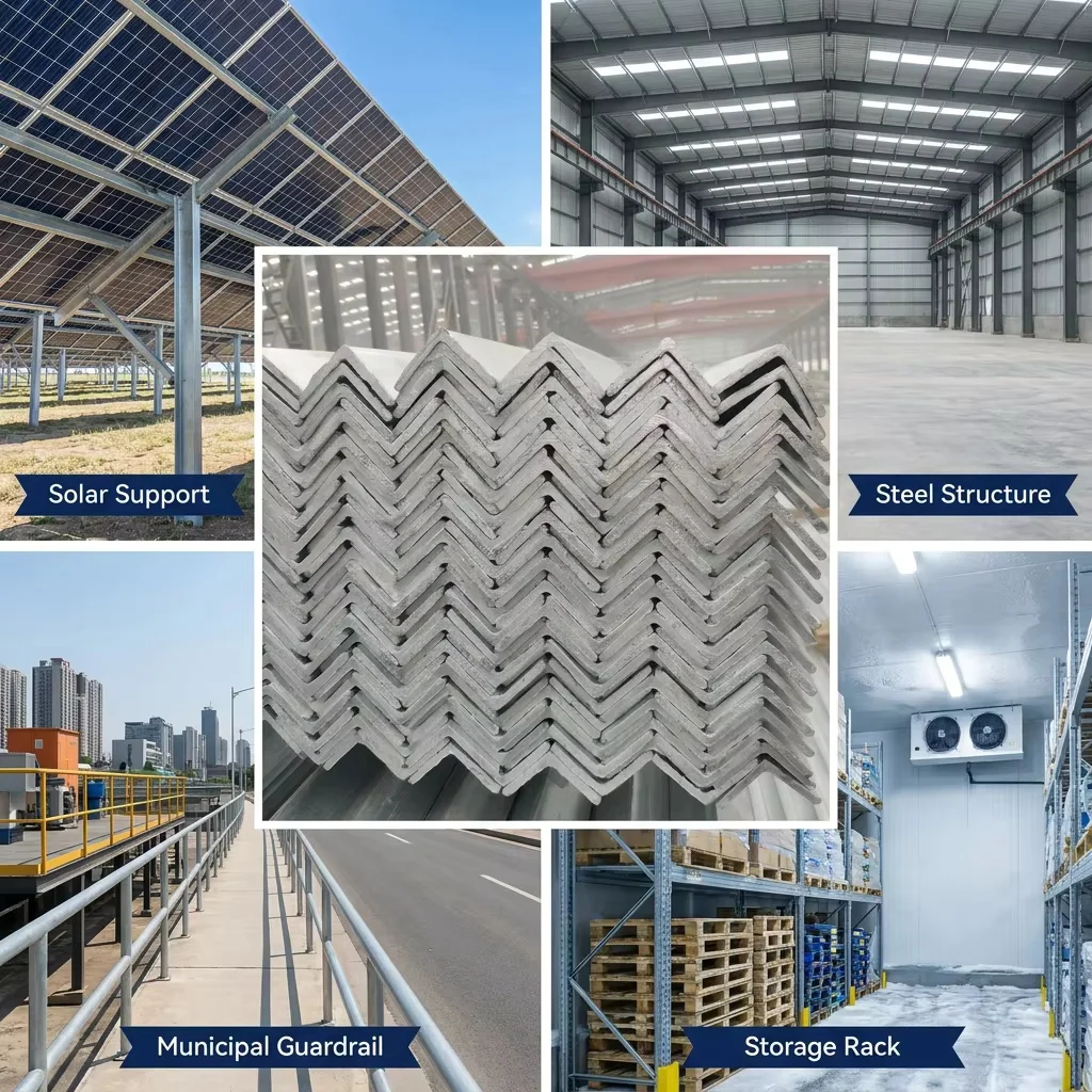 ASTM A36 Galvanized Slotted Angle 3x3x1/4 Inch with Elongated Holes