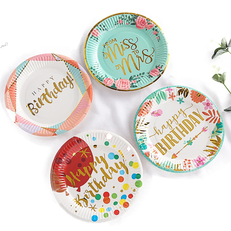 优雅的一次性叶子银虹花花卉装饰婚礼纸盘一次性套装定制 - buy